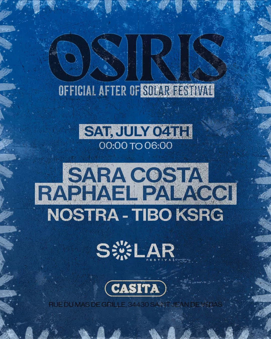 Solar Festival After Party X Osiris @Casita