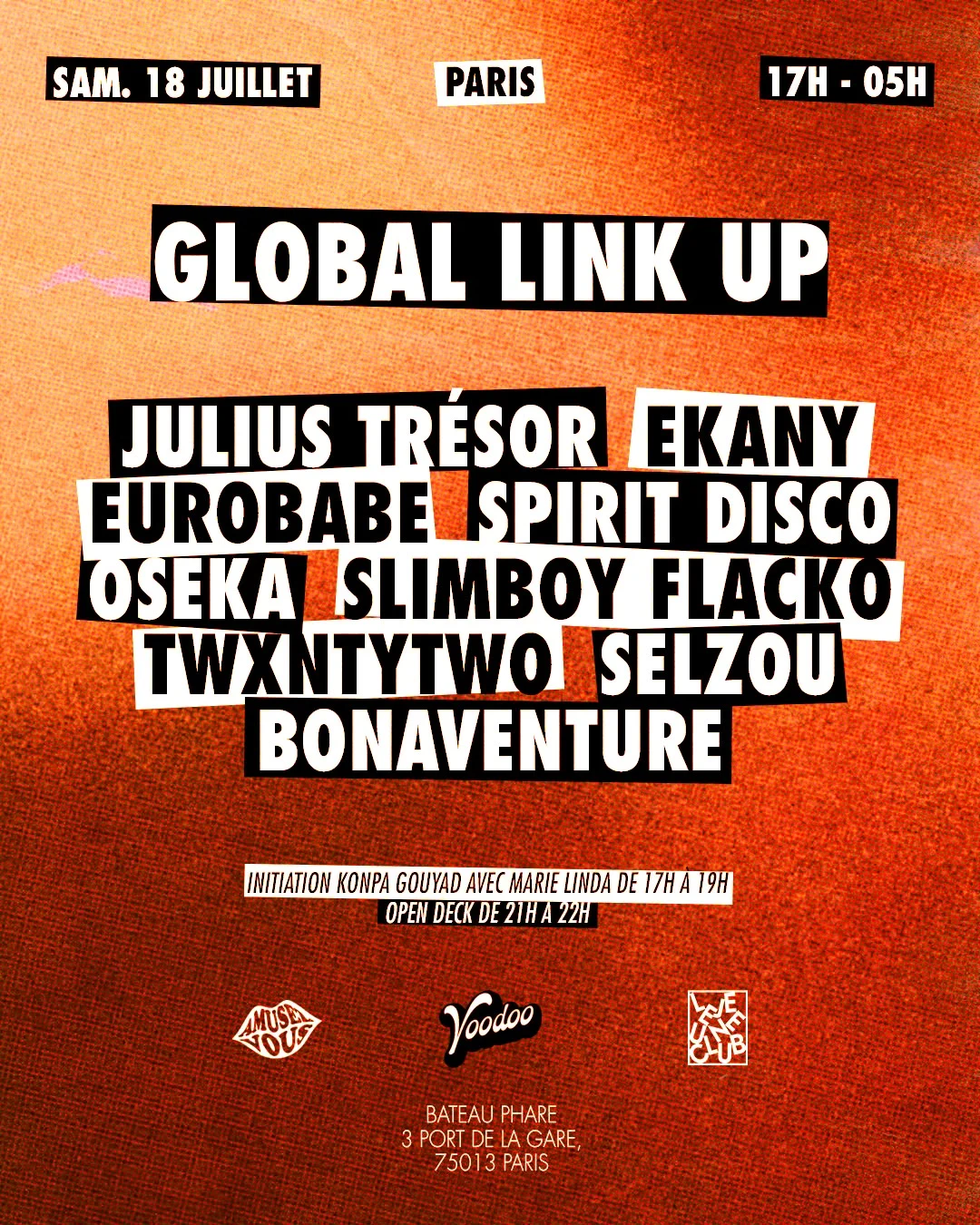 Global Link Up : Amusez-Vous X Lejeune Club X Voodoo Club