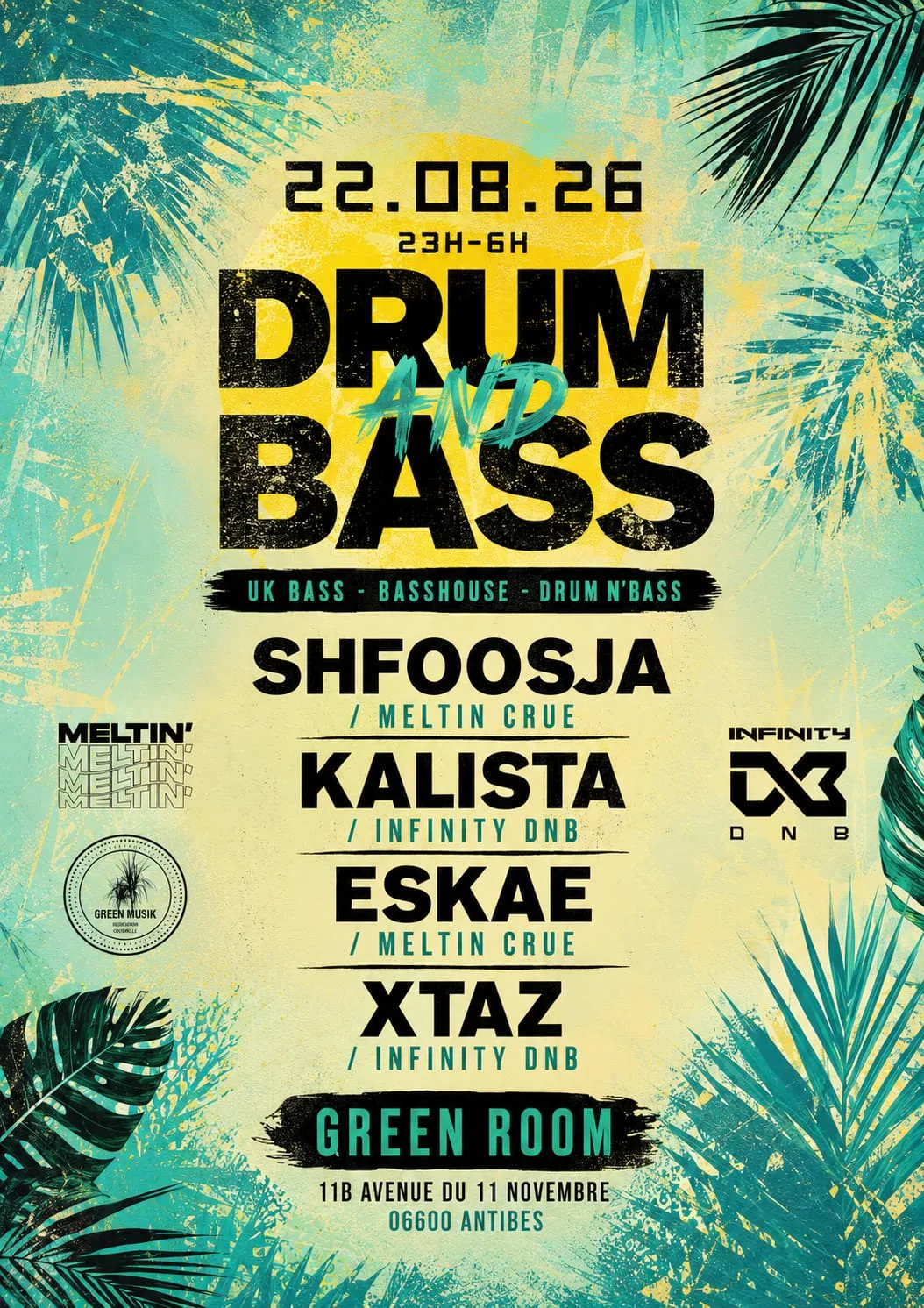 Infinity Dnb Invite Meltin'crüe - Drum N'bass / Uk Bassline