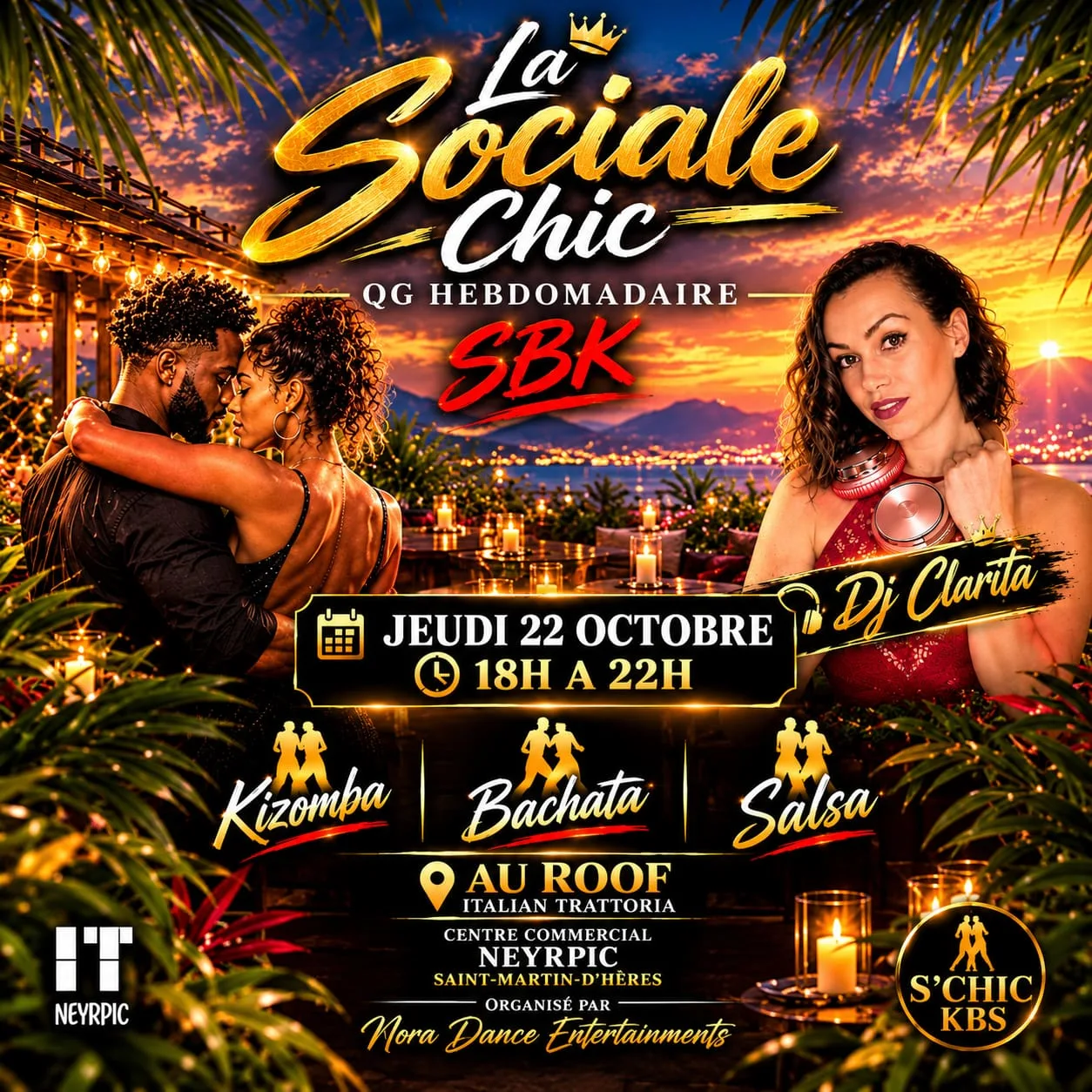 ✨🌅 La Sociale Chic – Soirée Sbk 🌅 Dj Clarita ✨
