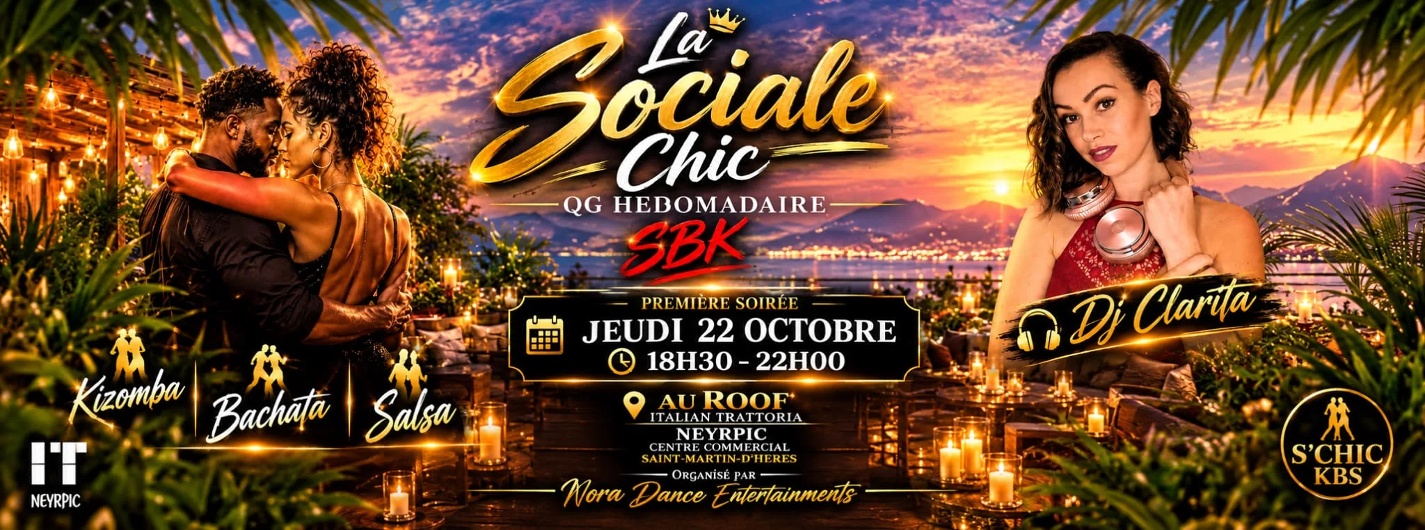✨🌅 La Sociale Chic – Soirée Sbk 🌅 Dj Clarita ✨