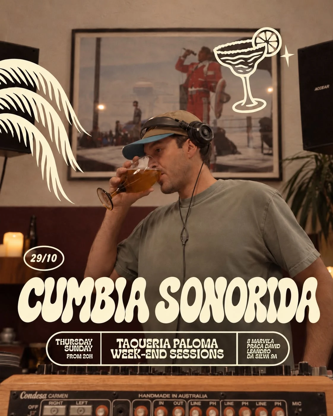 Cumbia Sonorida- Taqueria Paloma Week-End Sessions -Oct 29th