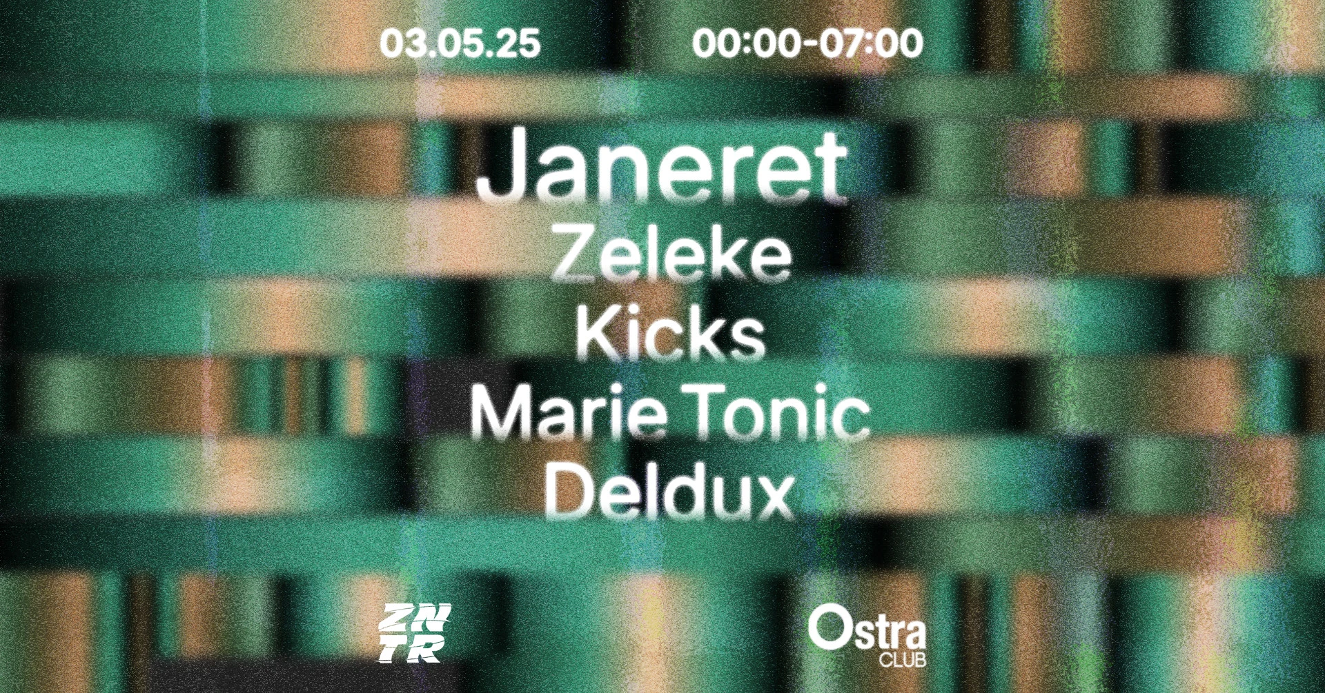 Zntr Presents Janeret, Zeleke, Kicks, Marie Tonic, Deldux