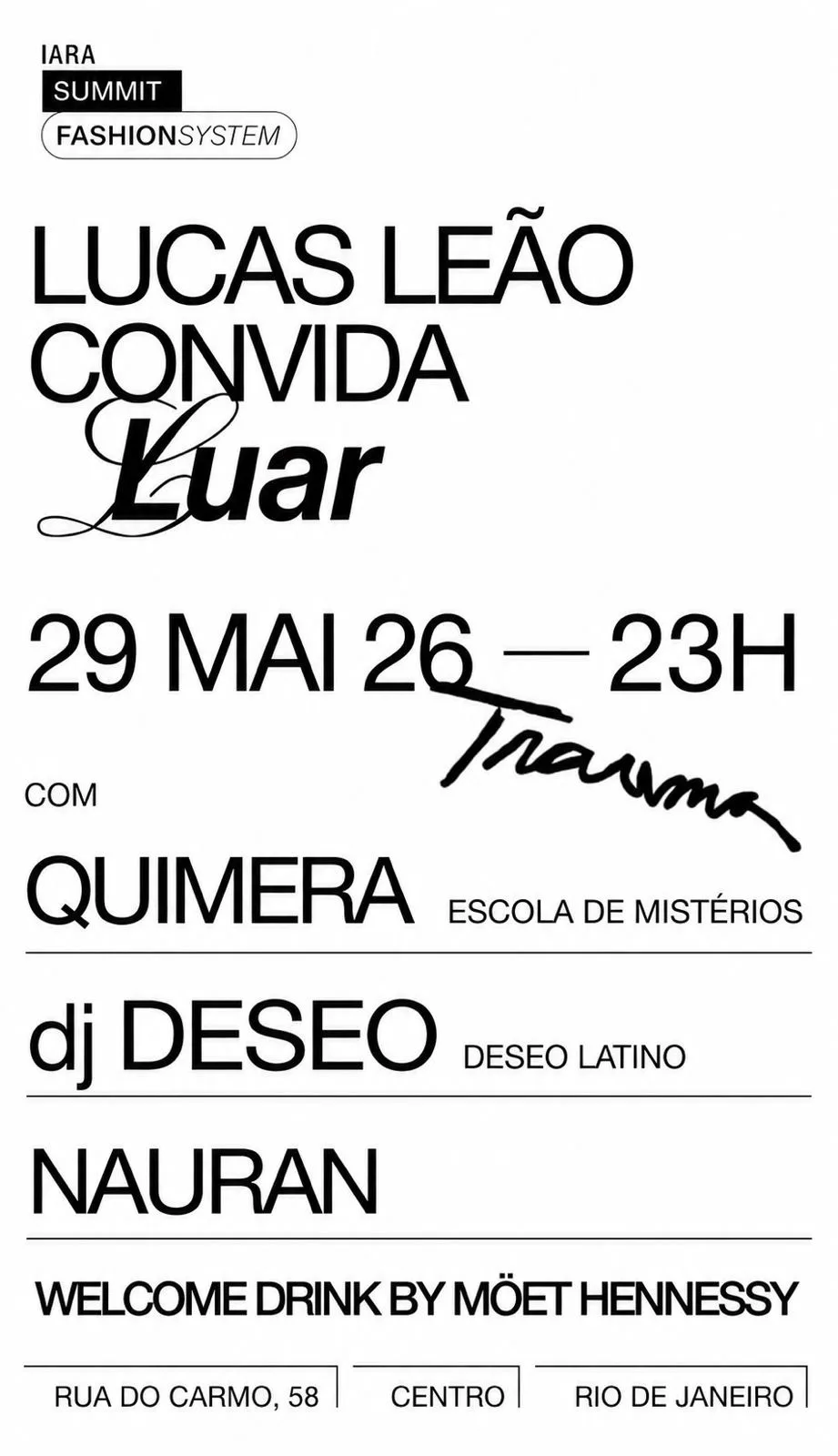 Lucas Leão Convida Luar + Dj Set Quimera, Dj Deseo, Nauran