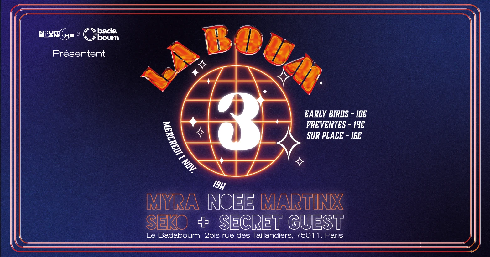 Concert — La Boum 3 : Myra, Noée, Martinx, Seko & More