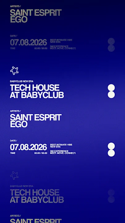 Tech House At Baby Club : Saint Esprit + Ego