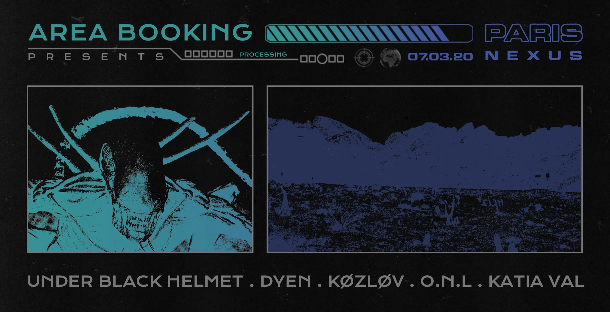Area Booking : Under Black Helmet, Dyen & Guests