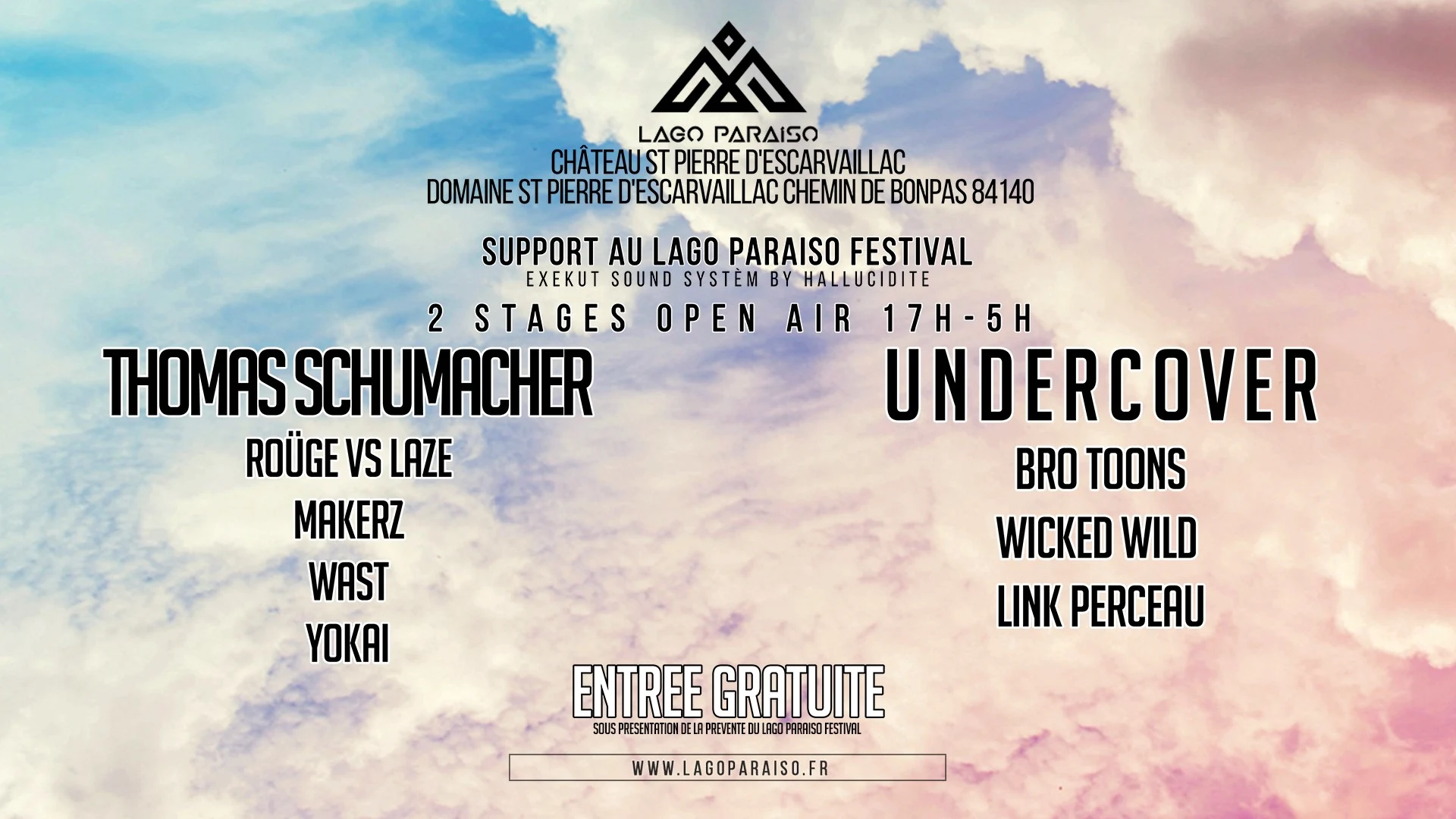 Oa Paraiso W/ Undercover, Thomas Schumacher / Entrée Gratuite