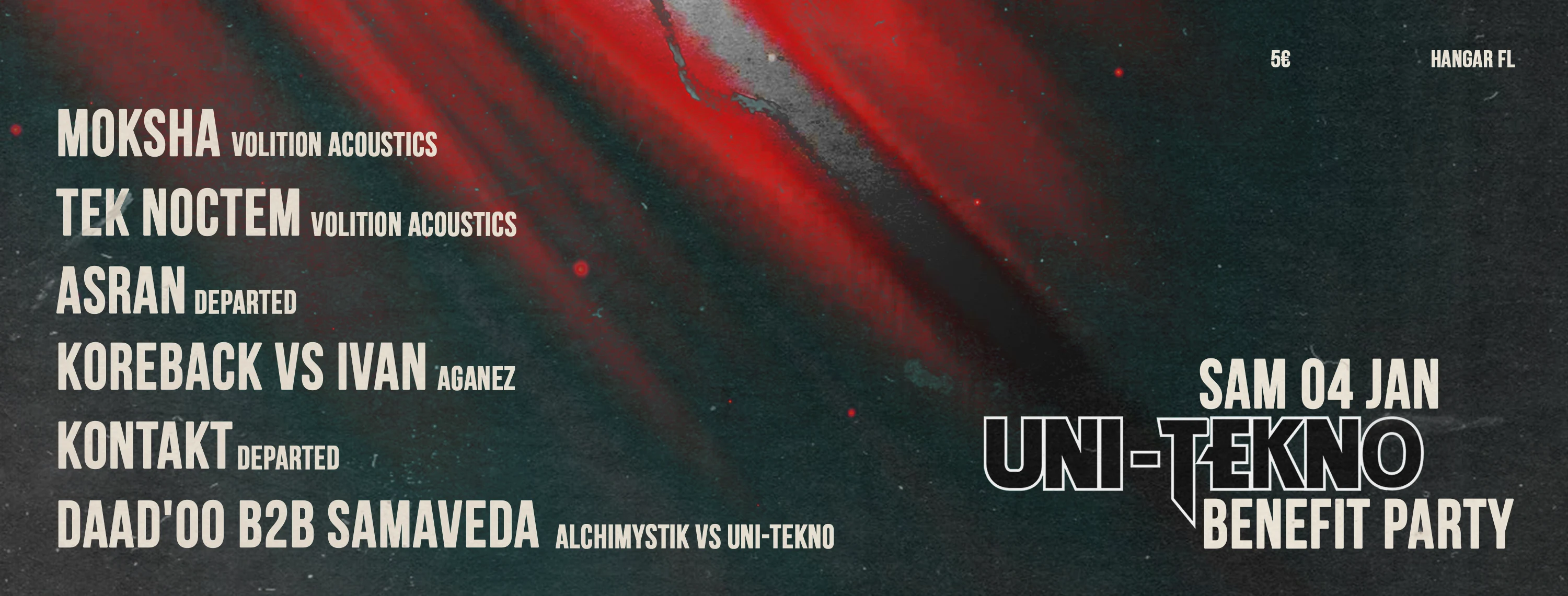 Uni Tekno : Benefit Party - 5€