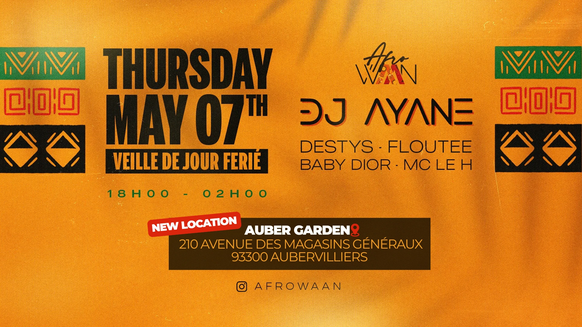 Afrowaan - May 07th - Afrobeats/Amapiano/Dancehall