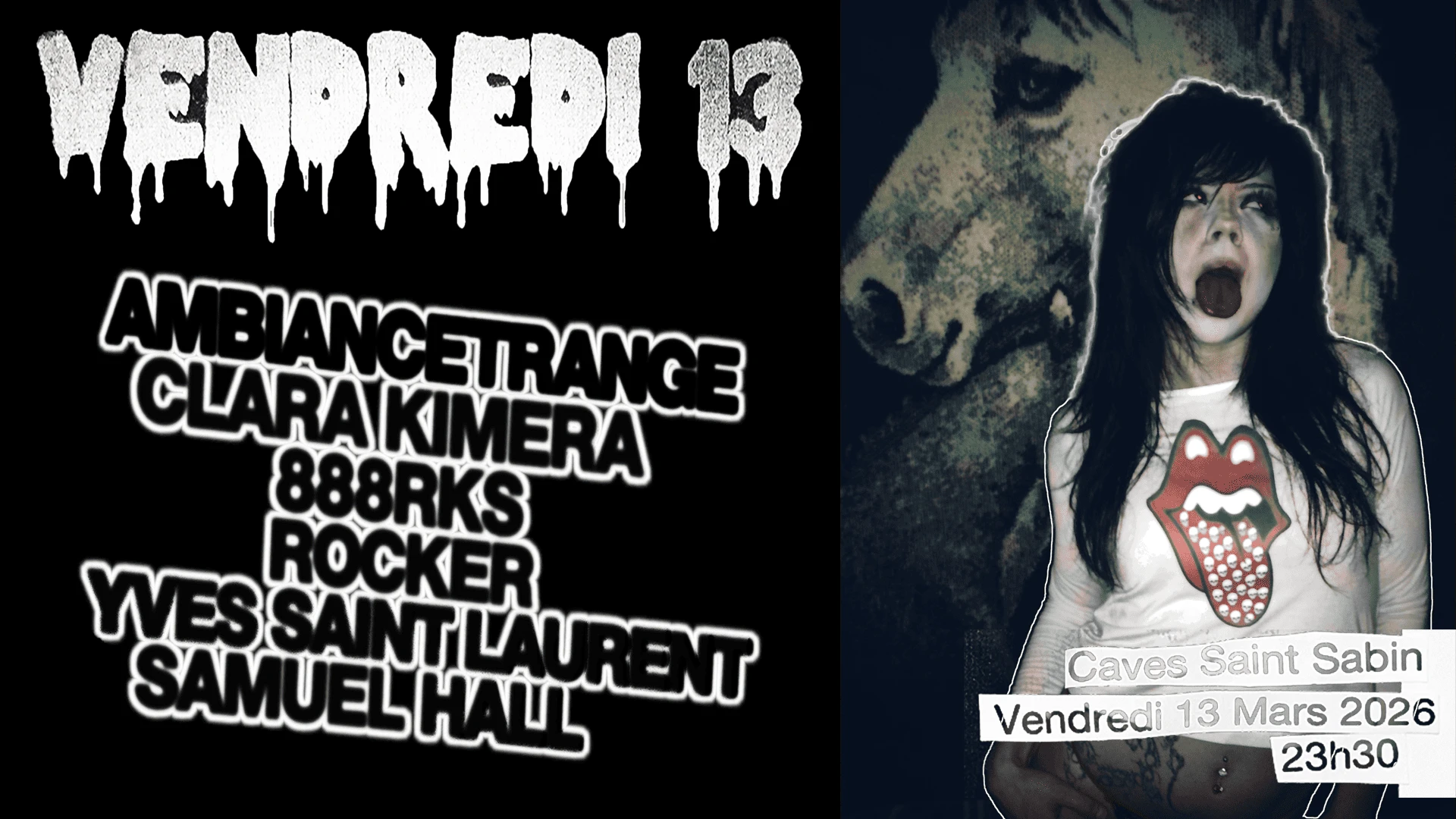 Vendredi 13 @ Caves Saint Sabin