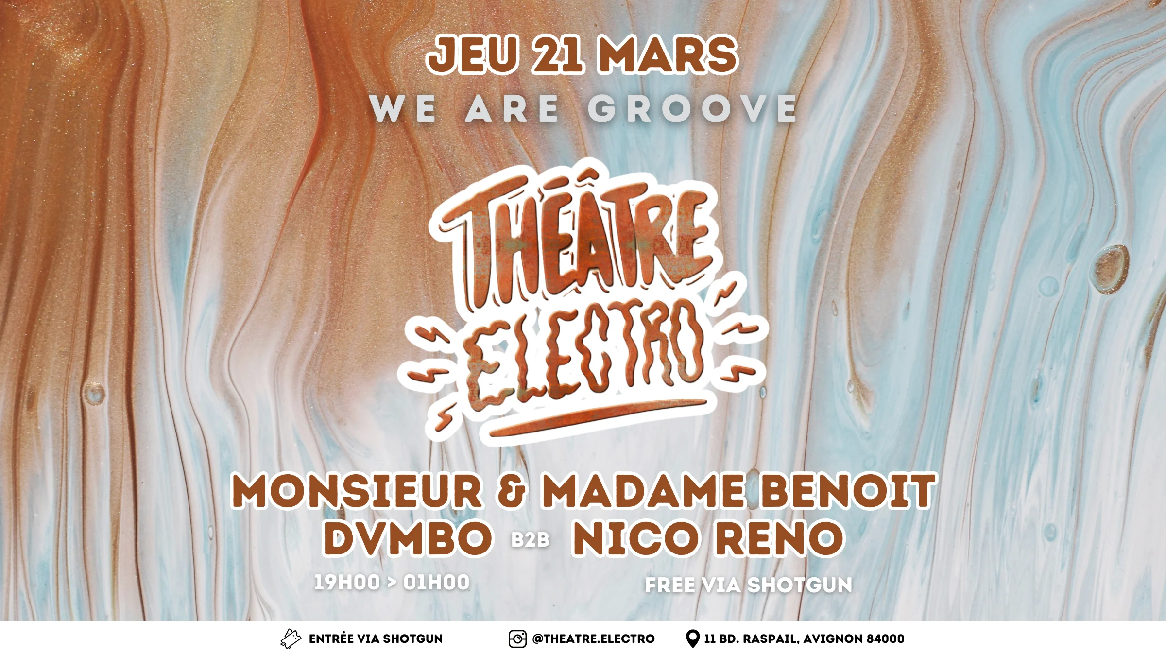 Théâtre Électro - We Are Groove (Start 19h)