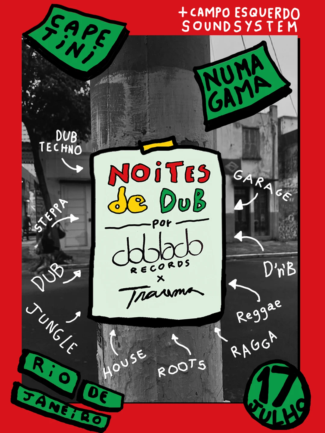 Noites De Dub Convida Numa Gama + Campo Esquerdo Soundsystem