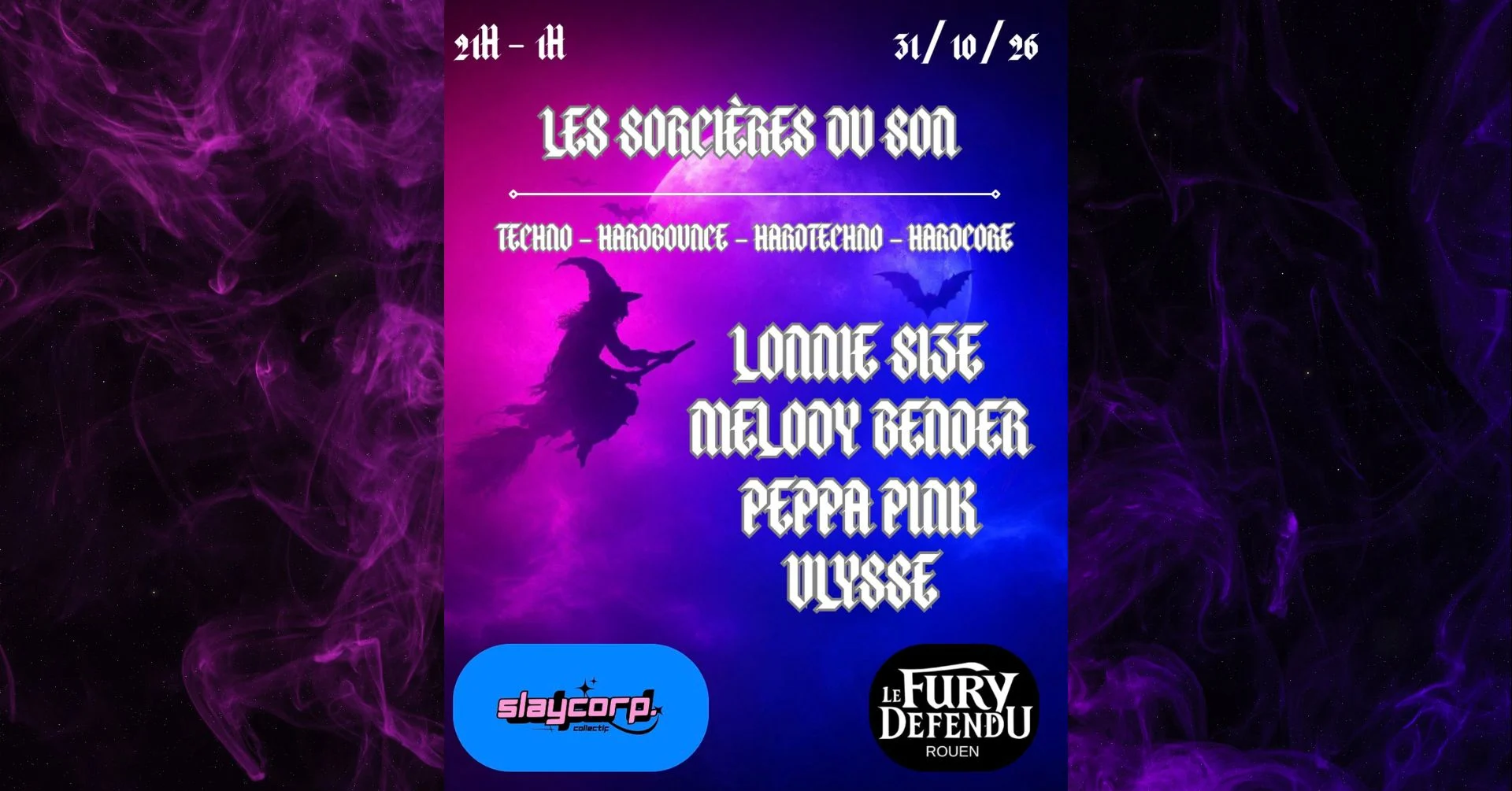 Soirée Techno - Les Sorcières Du Son (Soirée D'halloween)