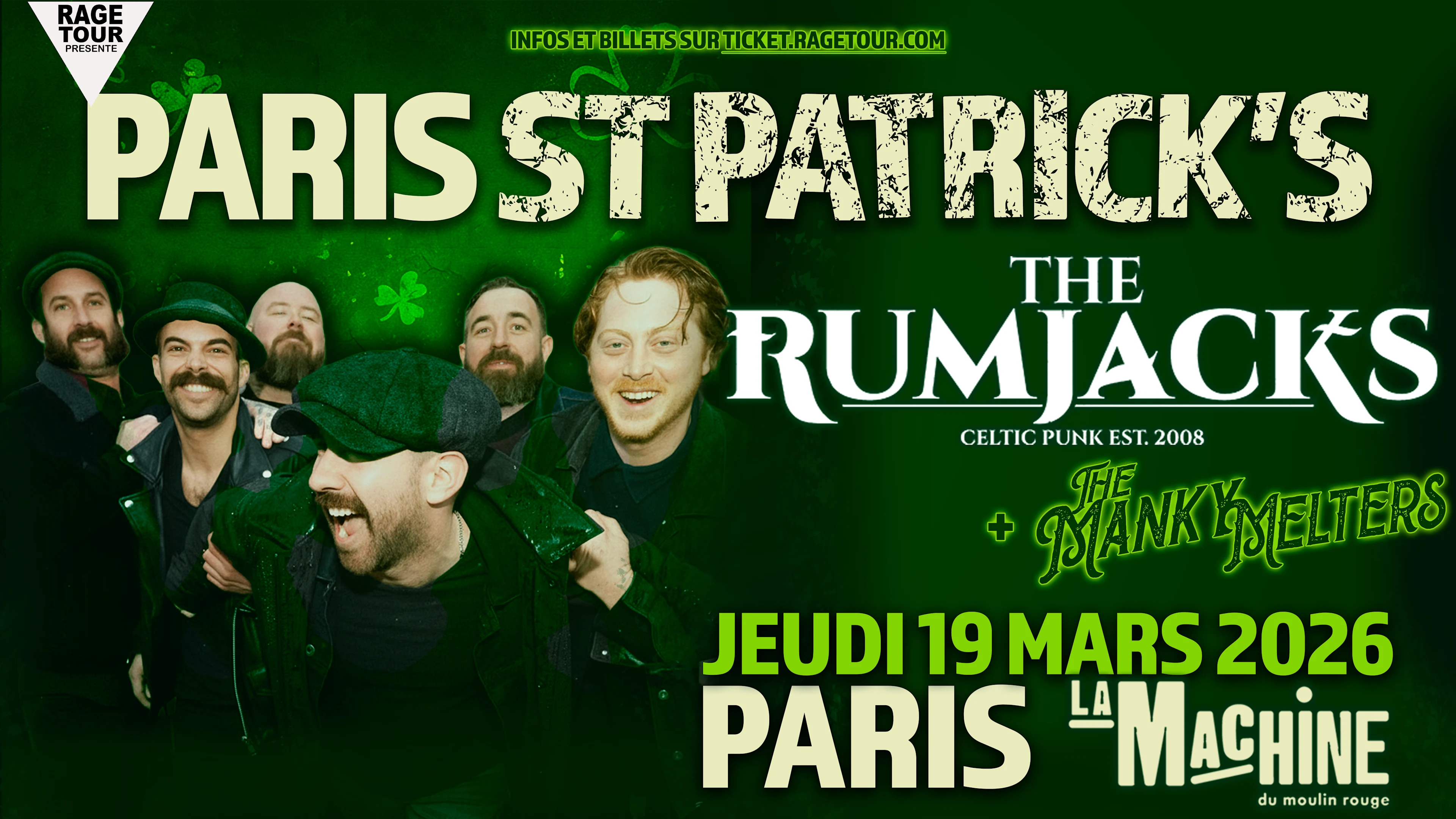 Paris St Patrick's :  The Rumjacks + The Manky Melters