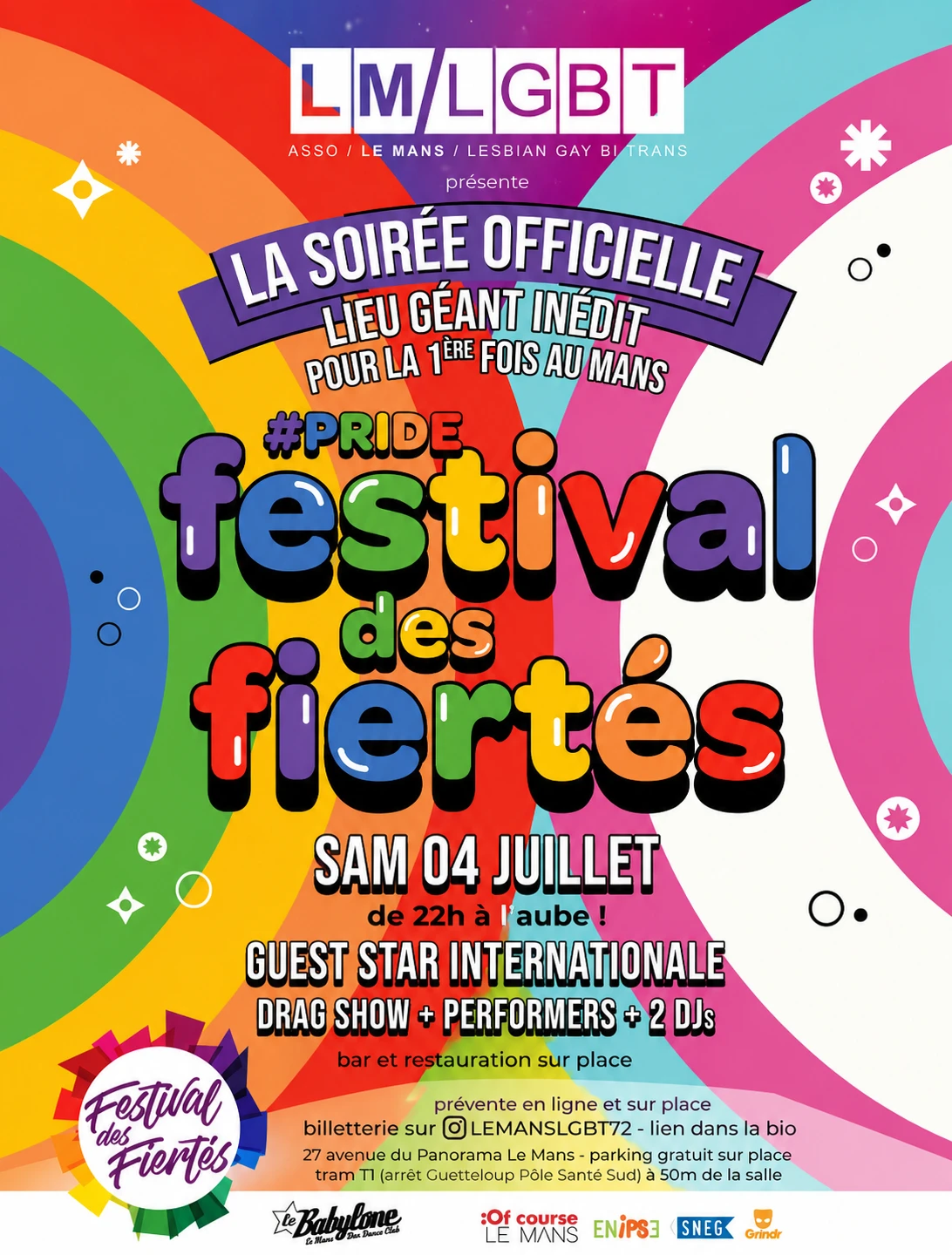 Festival Des Fiertés/Pride 2026 Soirée Officielle Au Mans