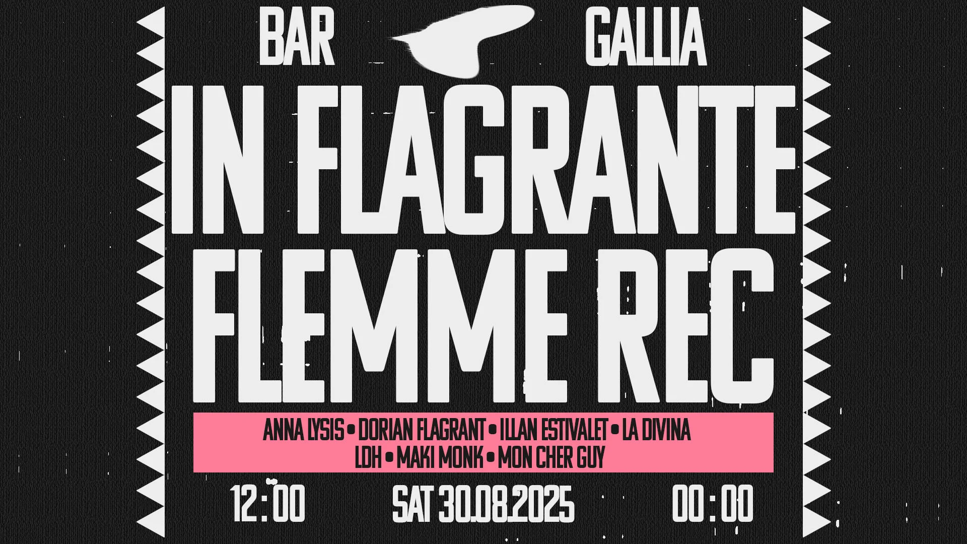 In Flagrante X Flemme Records ~ Dj Sets ~ Bar Gallia