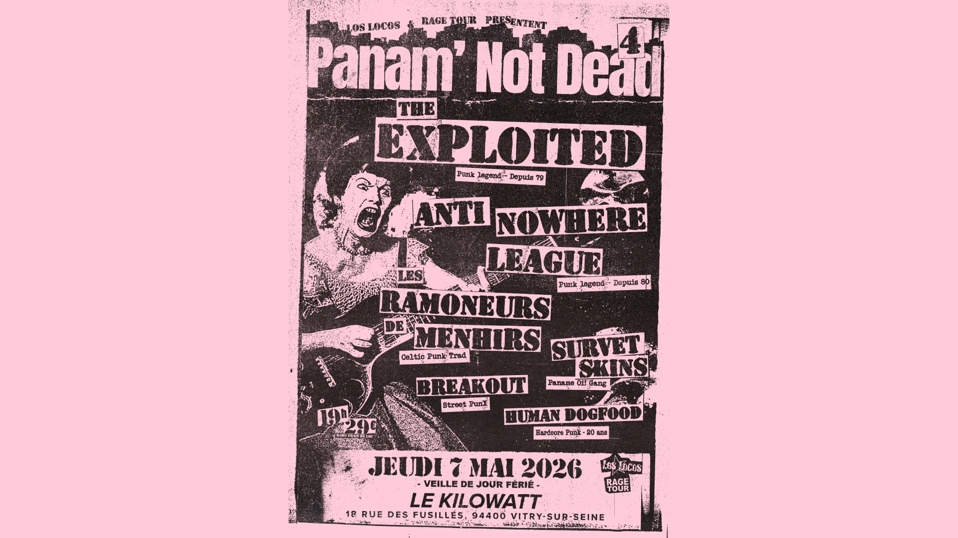 Panam' Not Dead #4 : The Exploited + Anti-Nowhere League +