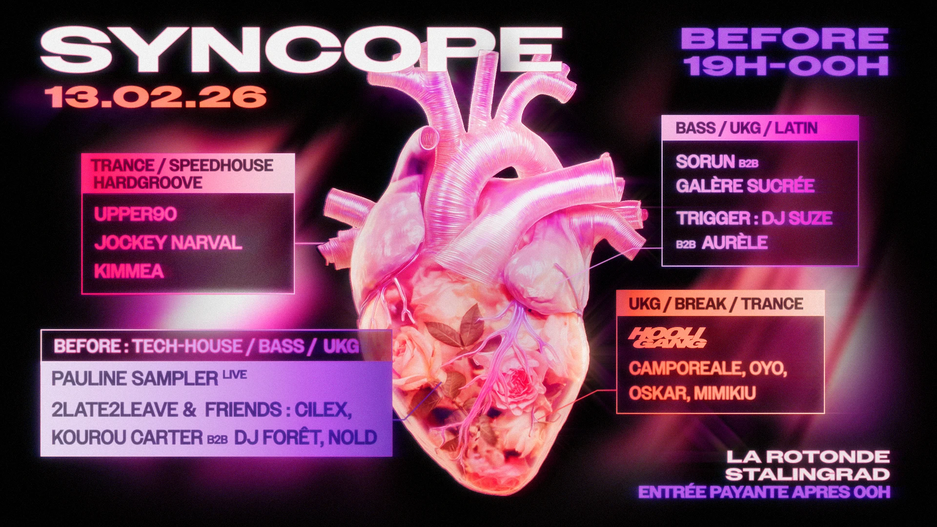 Syncope Before : Pauline Sampler, 2late2leave & Friends