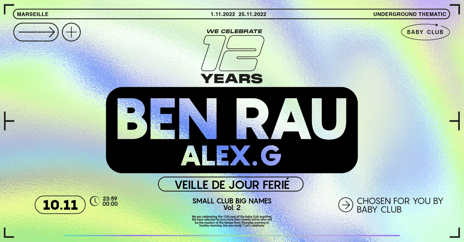 We Celebrate 12 Years : Ben Rau & Alex G 
