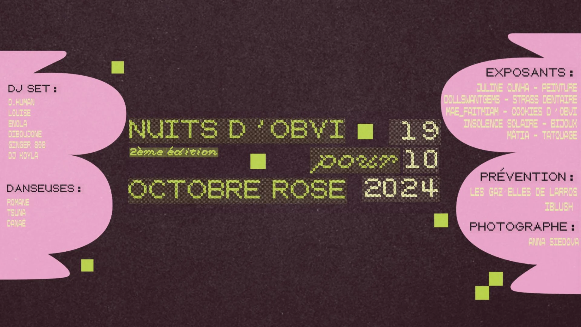 Les Nuits D'obvi - 2ème Édition - Octobre Rose