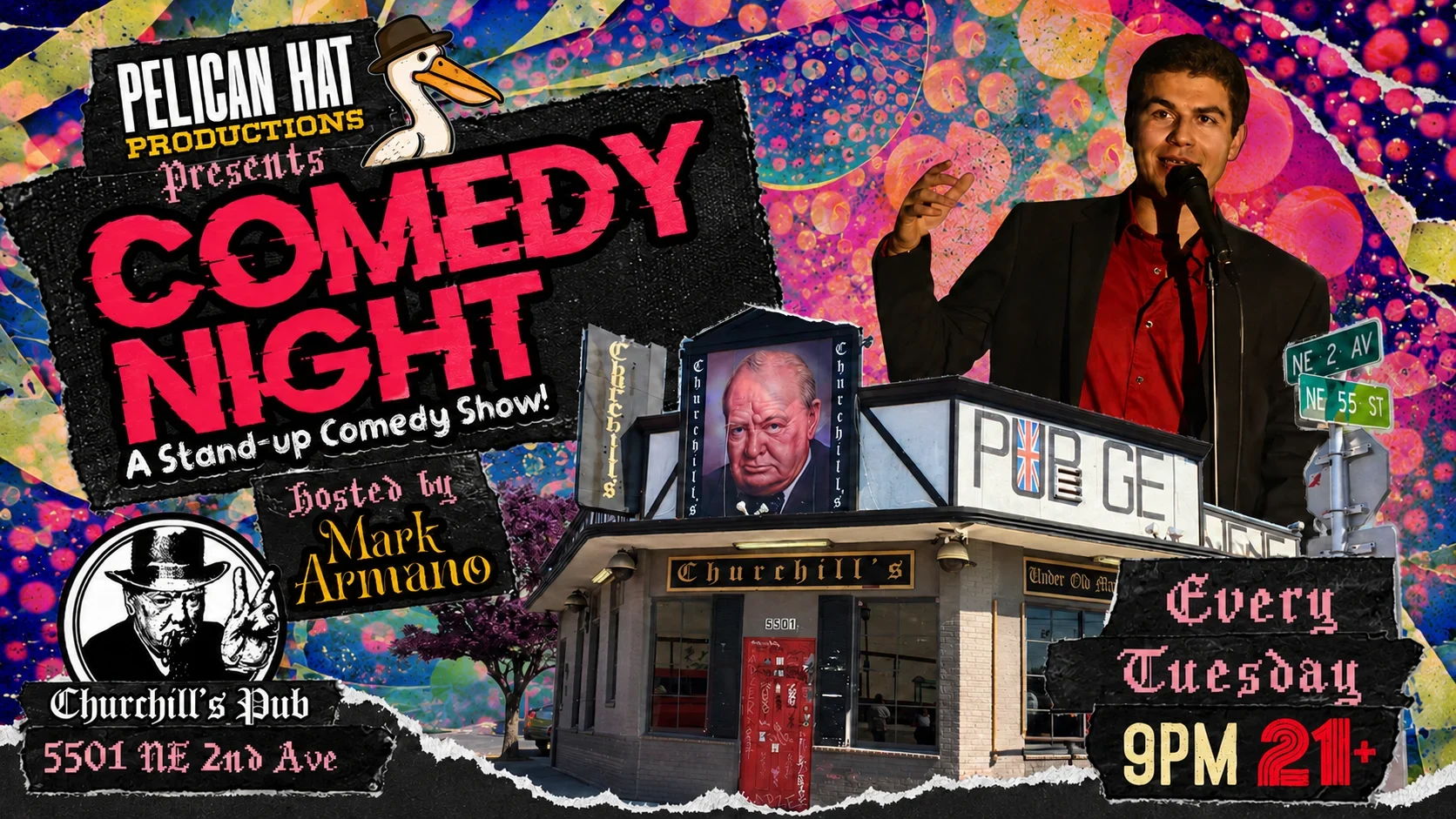 Comedy Night At Churchill's - Every Tuesday