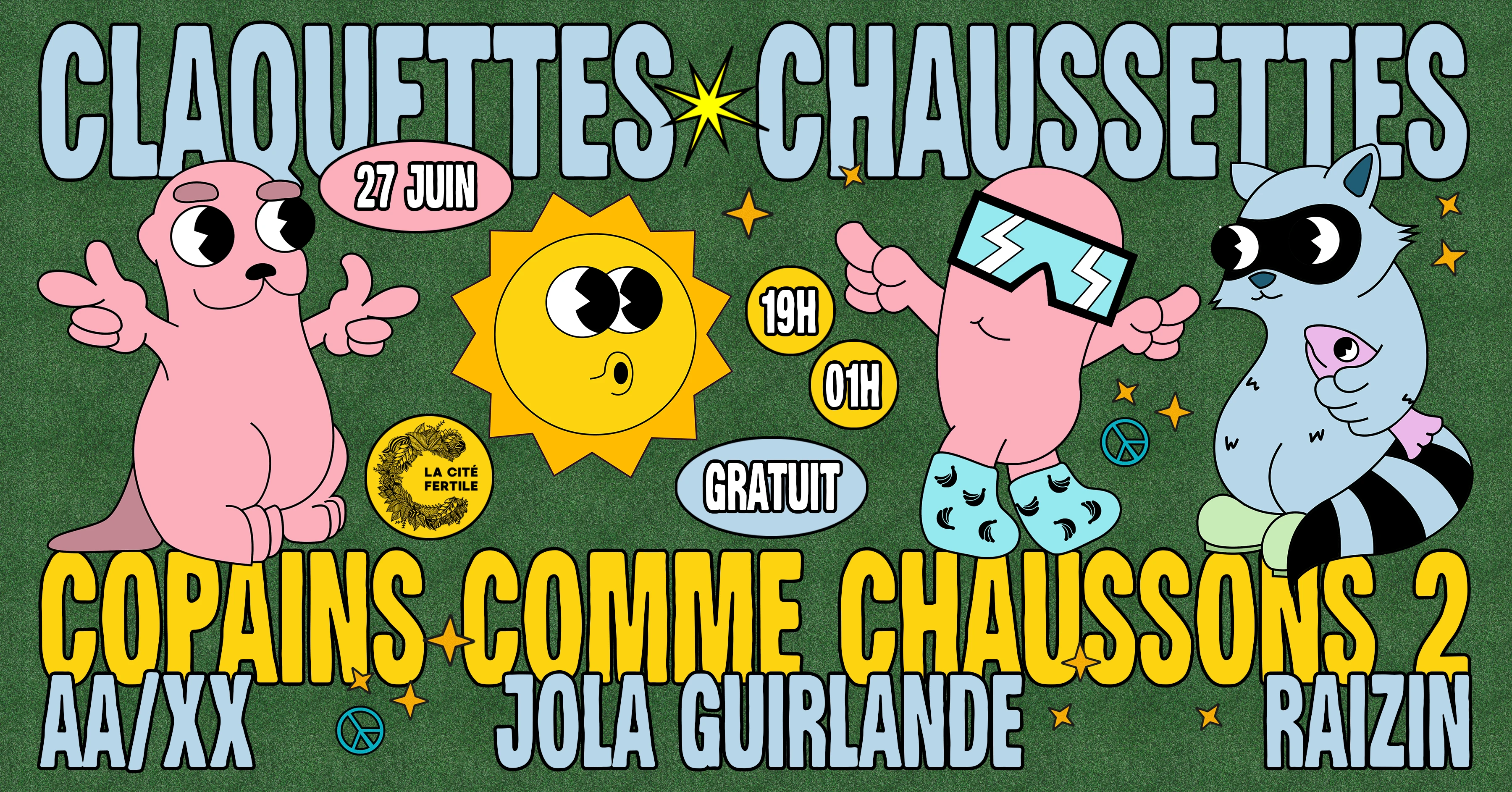 Claquettes Chaussettes X La Cité Fertile [Open Air Gratuit]