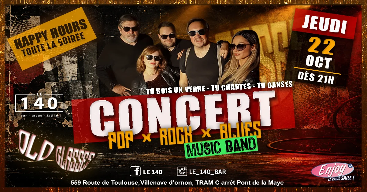 🚨🔥 Concert Ambiance Pub Avec Le Groupe Old Glasses !! 🔥