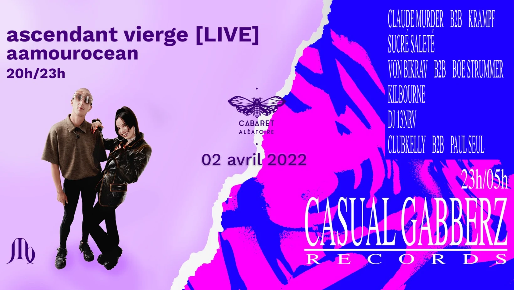 Ascendant Vierge [Live] + Aamourocean + Casual Gabberz &More