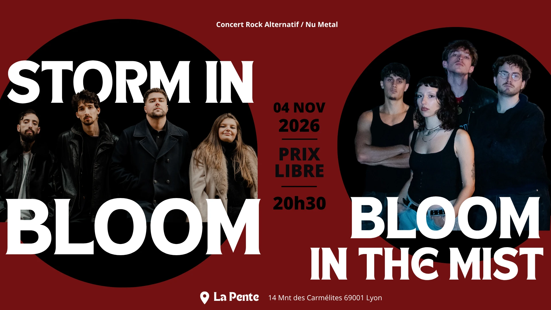 Concert : Storm In Bloom & Bloom In The Mist [Rock / Métal]