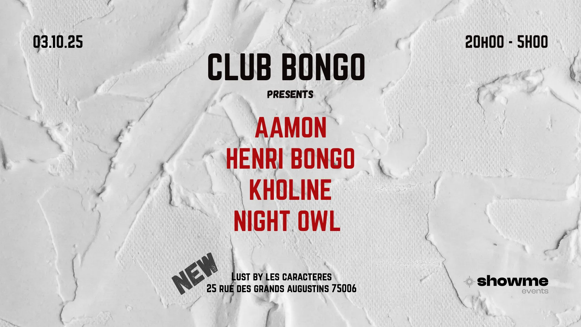 Club Bongo W/ Night Owl, Kholine, Aamon & Henri Bongo