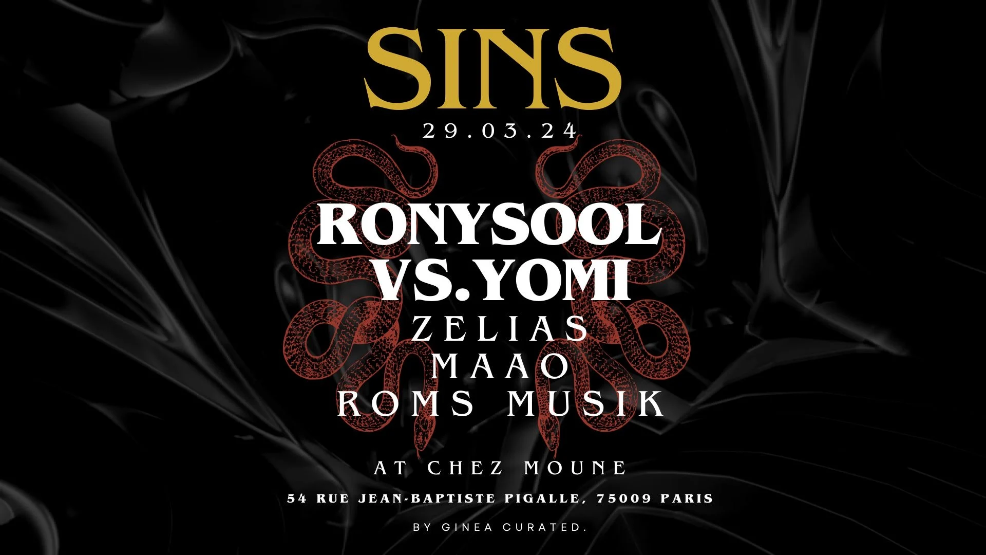 Sins Curated @Chezmoune - Friday 29.03