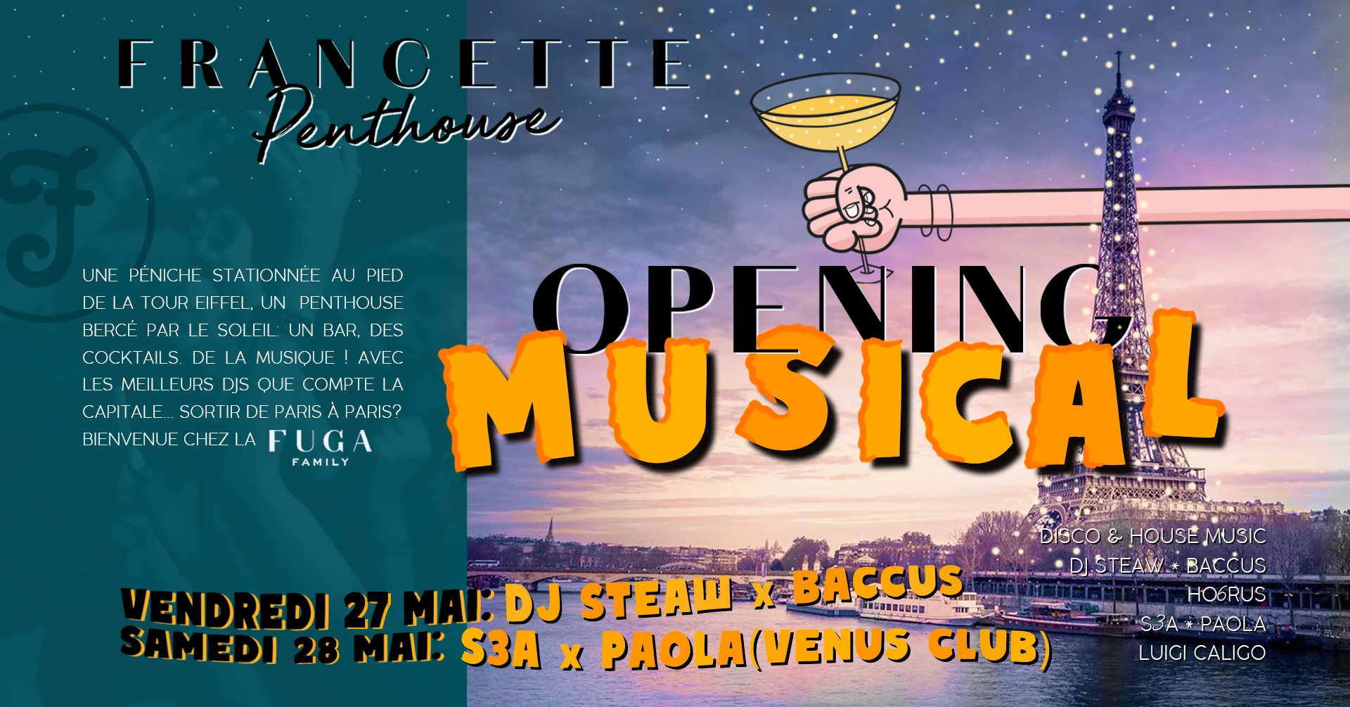 Francette Invite Dj Steaw X Baccus X S3a X Vénus Club