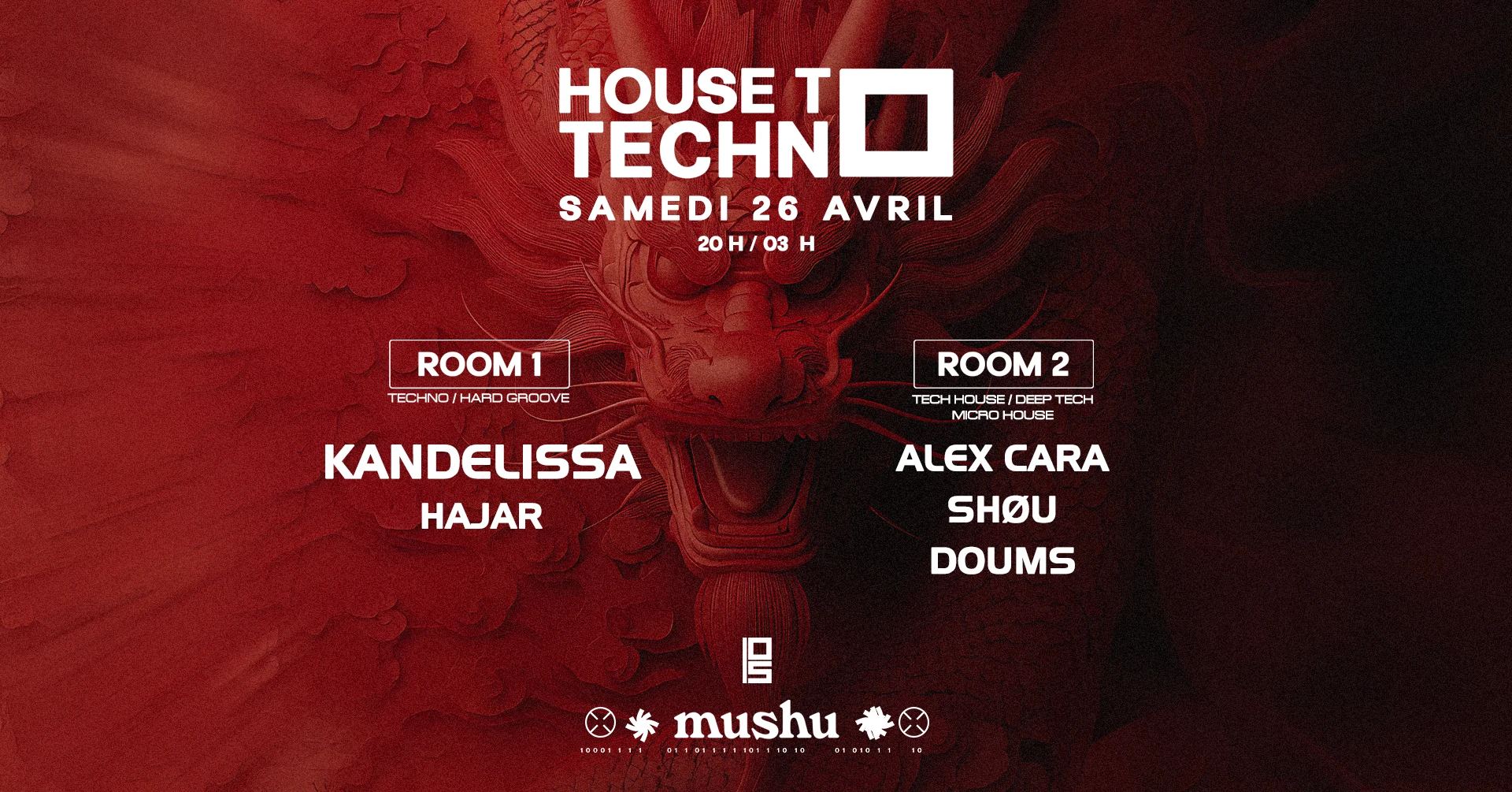 House To Techno Invite Kandelissa ( 2 Rooms - 2 Univers )