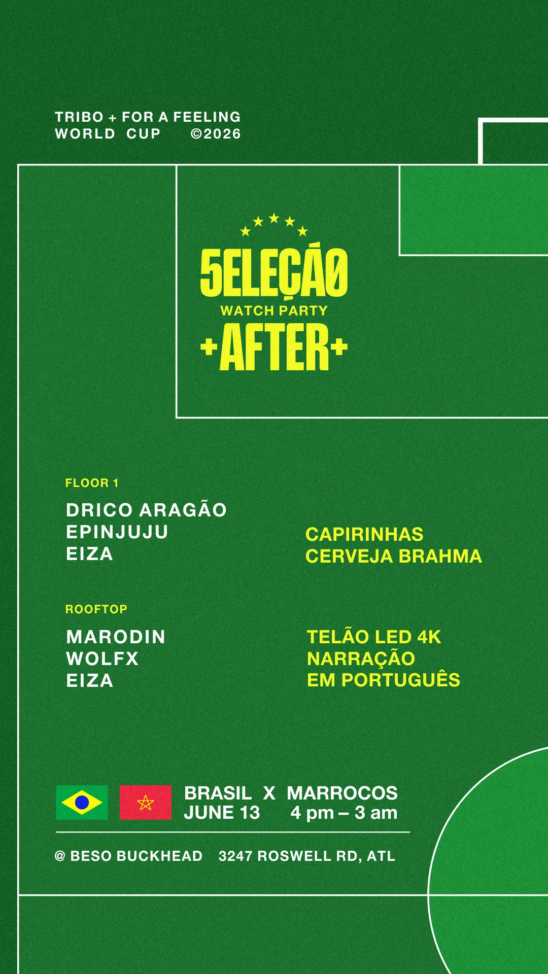 For A Feeling X Tribo Presents Brazil Vs Morocco