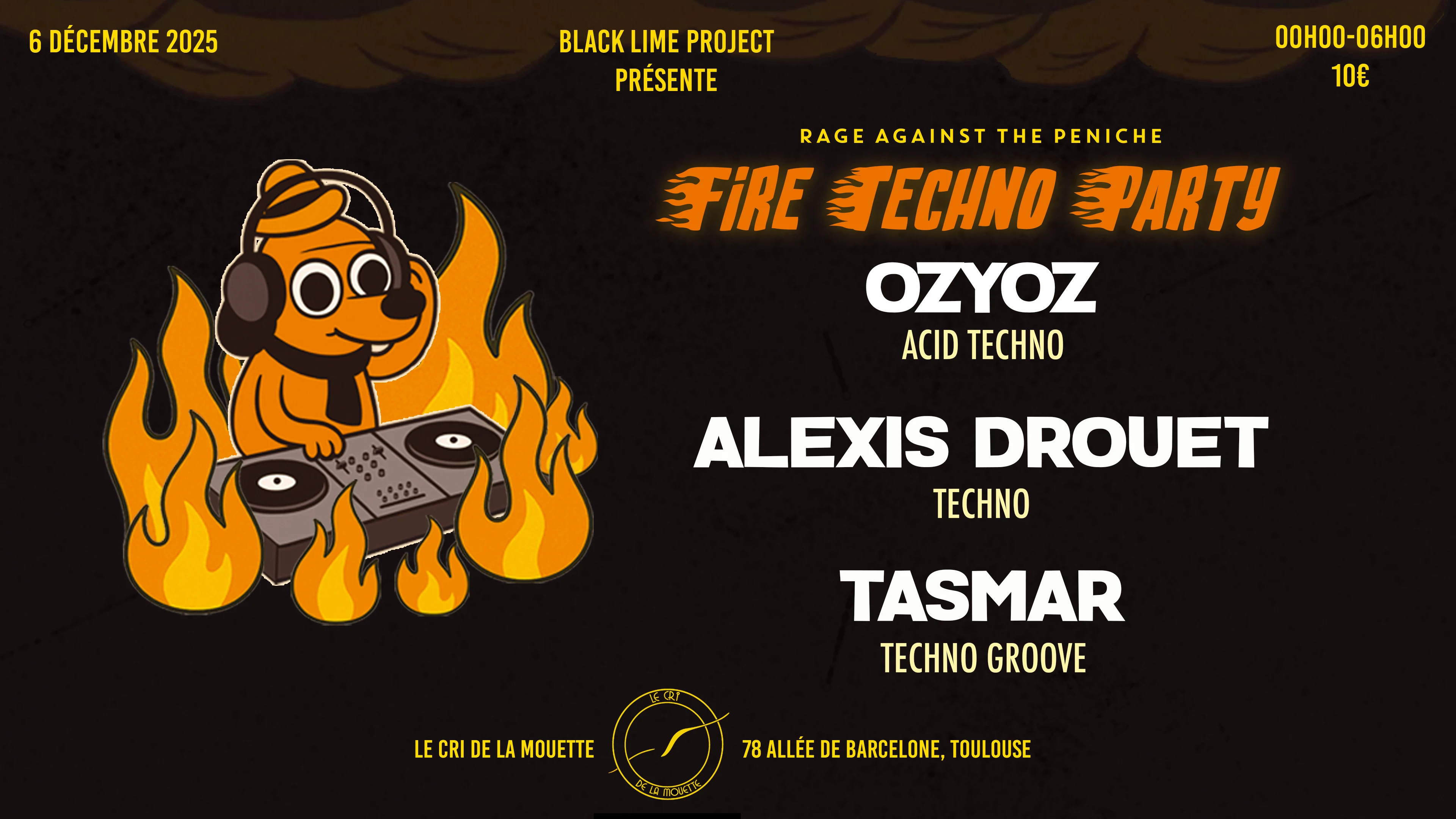 Rage Against The Péniche - Fire Techno Party