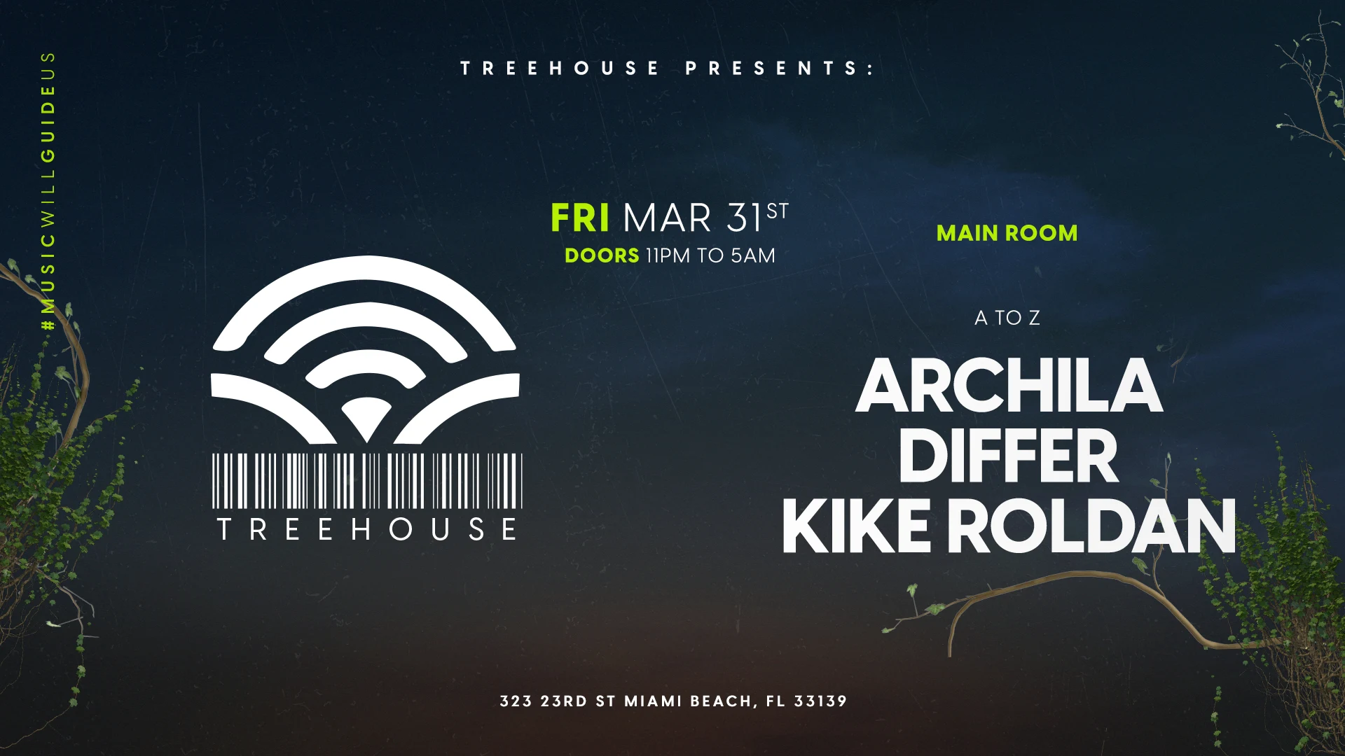 Treehouse Presents: Archila + Differ + Kike Roldan