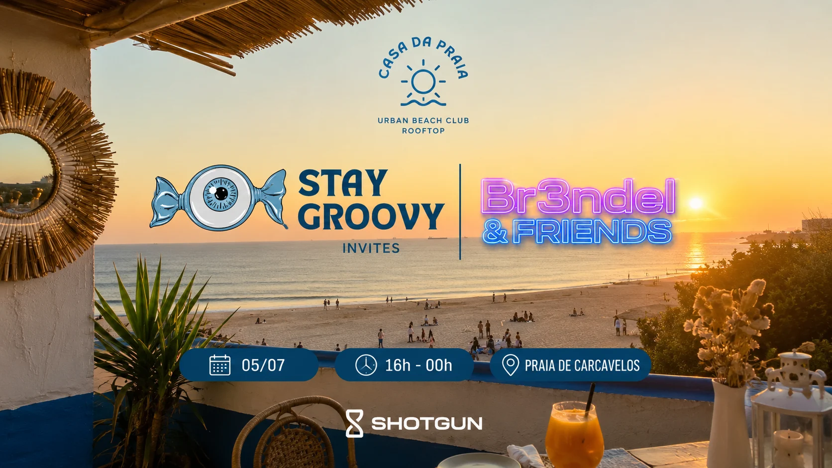 Sunset - Stay Groovy Invites Br3ndel & Friends