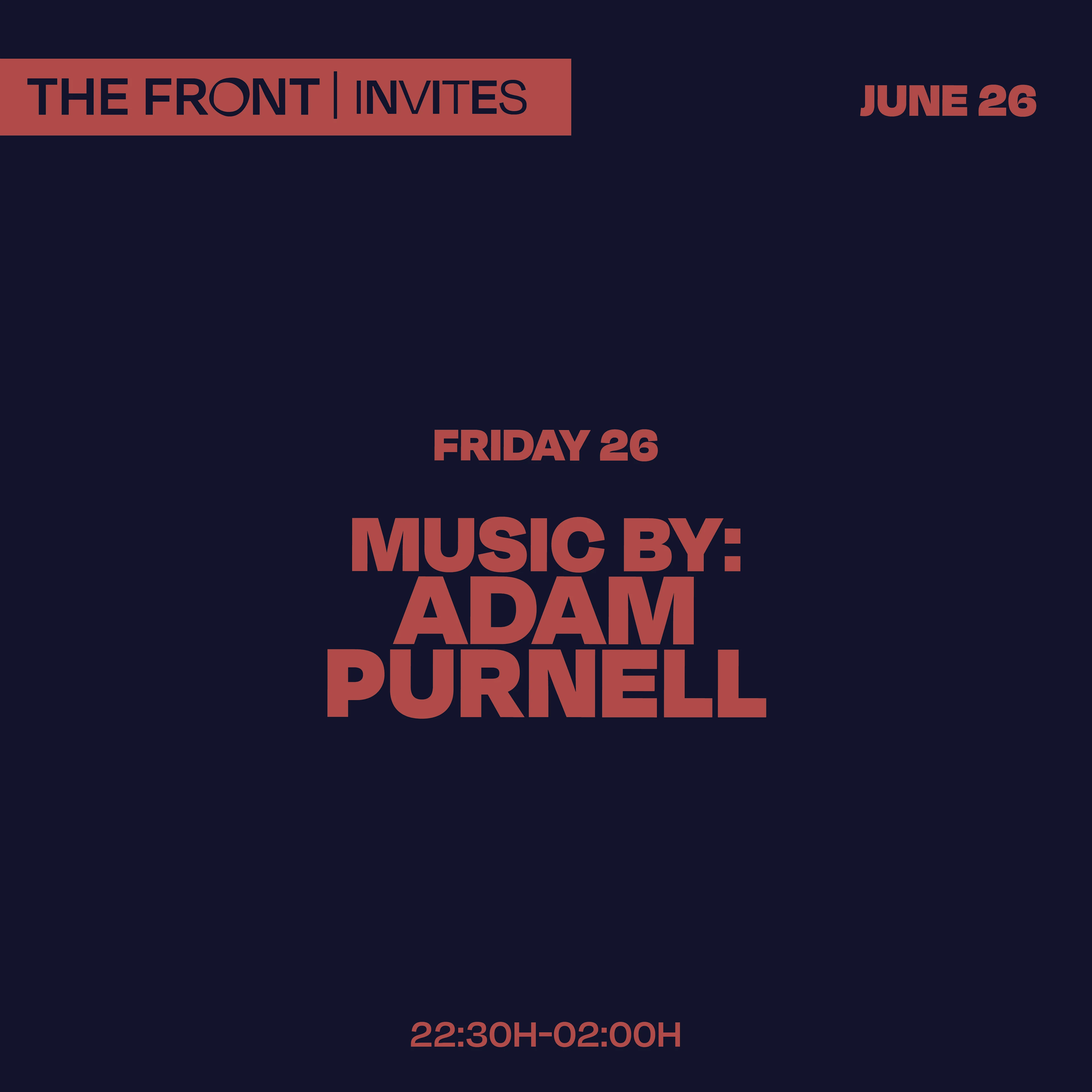 The Front Invites Adam Purnell