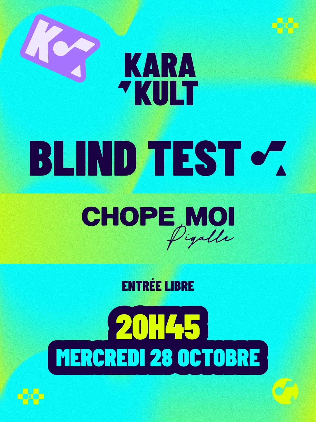 Blind Test Kara'kult - Chope Moi Pigalle