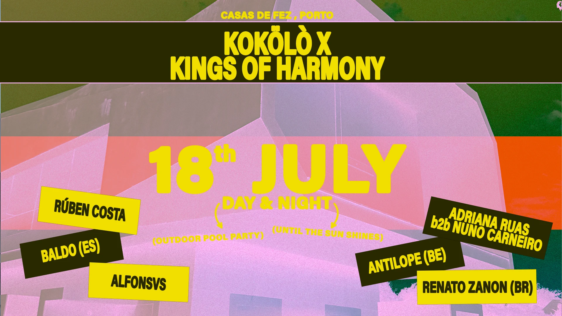Outdoor Pool Party - Day & Night - Kokölò & Kings Of Harmony