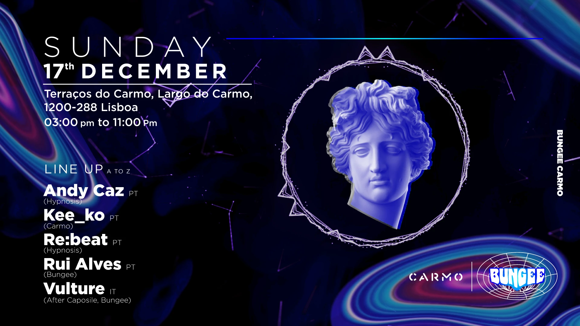Vulture • Andy Caz • Re:Beat & More | Sun 17 Dec • Carmo