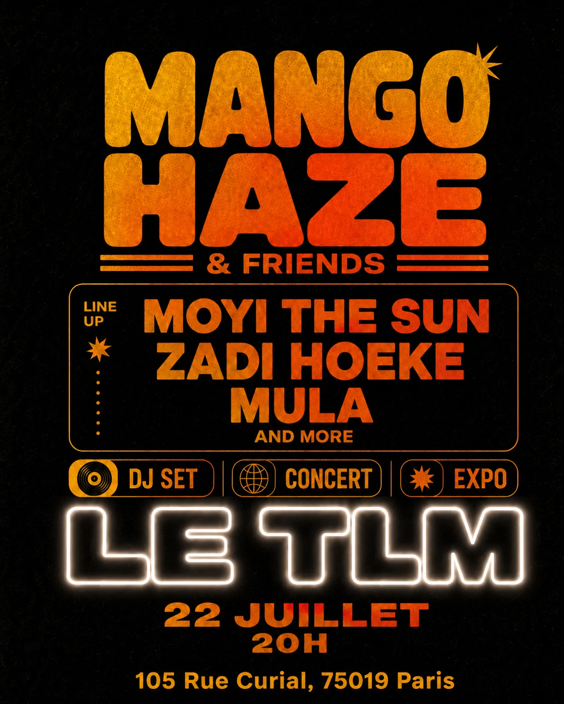 Zadi Hoeke + Moyi The Sun + Mangøhaze + Mula - Concerts & Dj