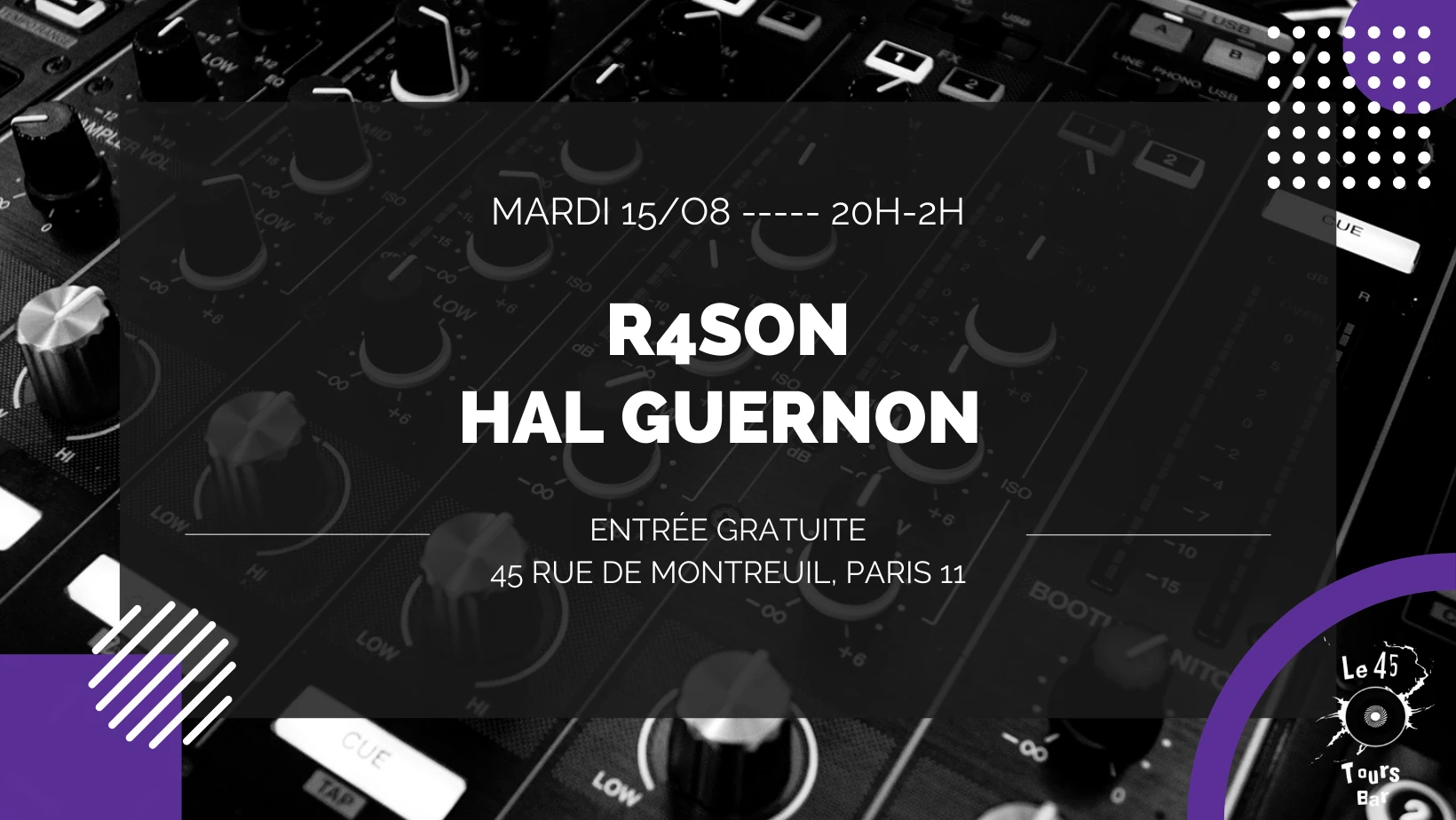 Le 45 Tours Invite: R4son & Hal Guernon