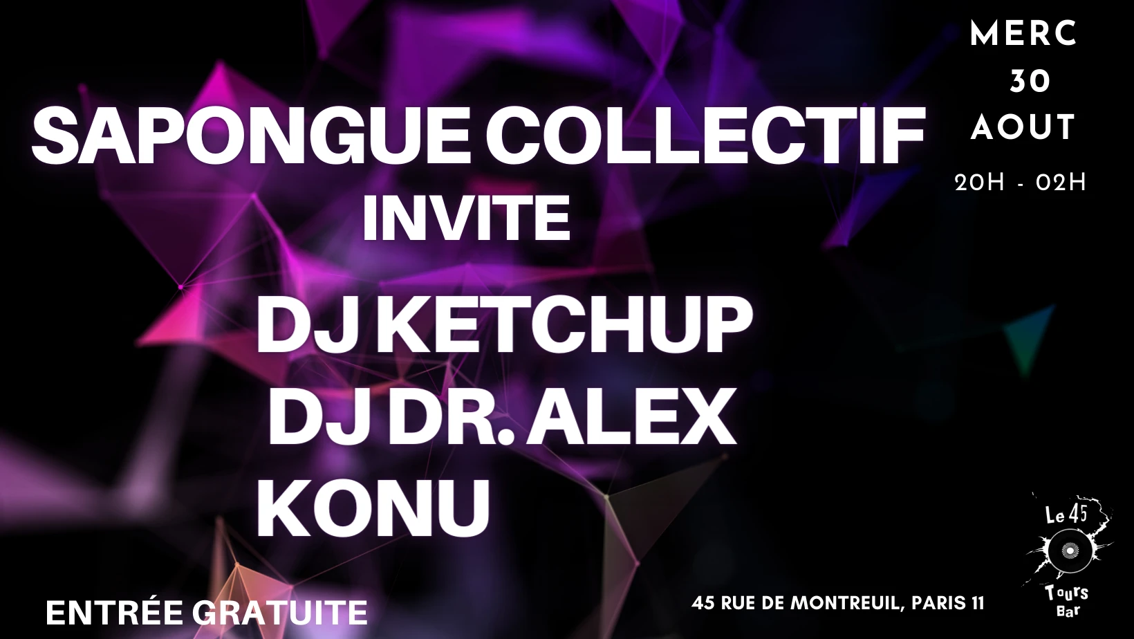 Sapongue Collectif Crew W/ Dj Ketchup, Dj Dr. Alex & Konu