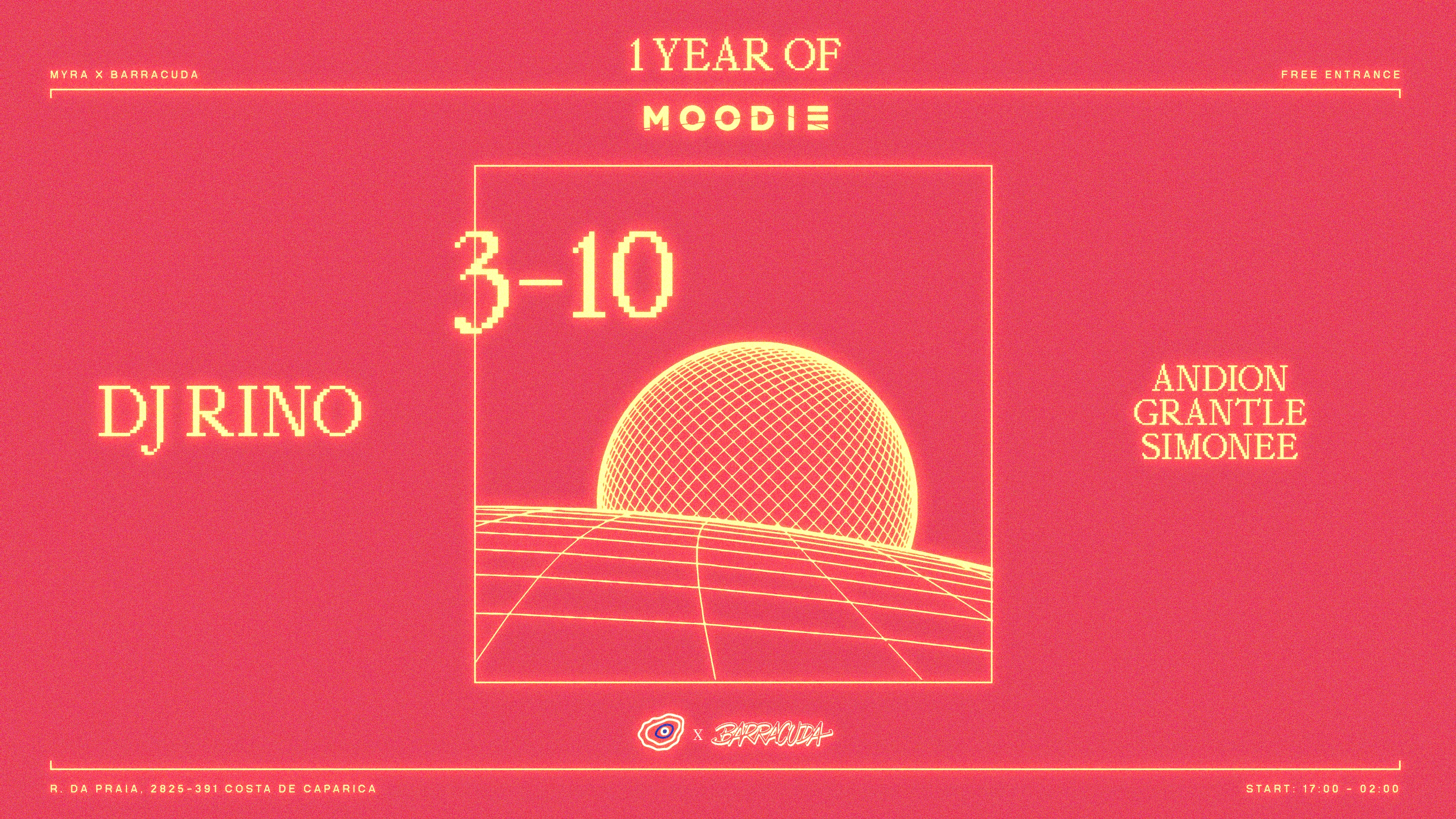 1 Year Anniversary - Moodie Invites Dj Rino @ Myra Caparica