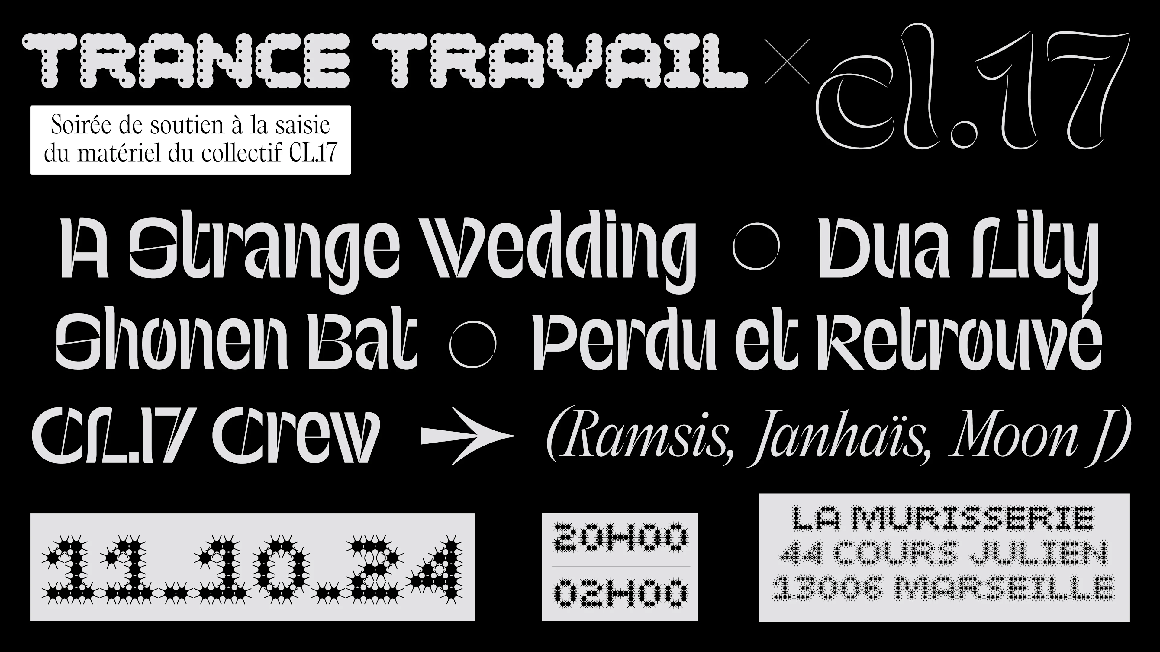 Soirée De Soutien CL.17/Trance Travail/Guests