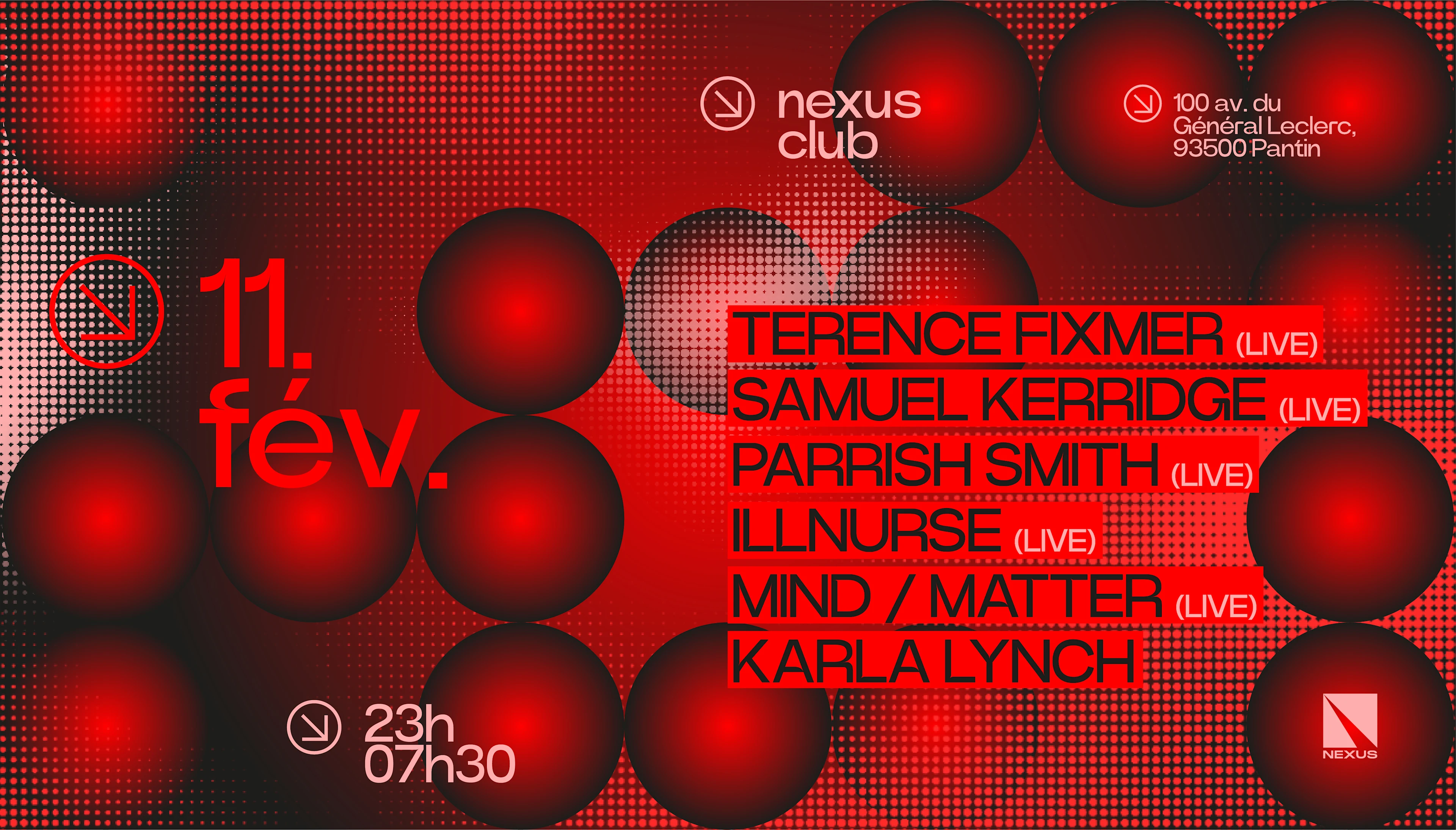 Nexus : Terence Fixmer I Samuel Kerridge I Parrish Smith