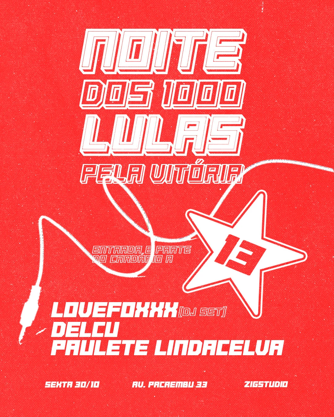 Noite Dos 1000 Lulas: Lovefoxxx (Dj Set) Sexta A 13 Reais