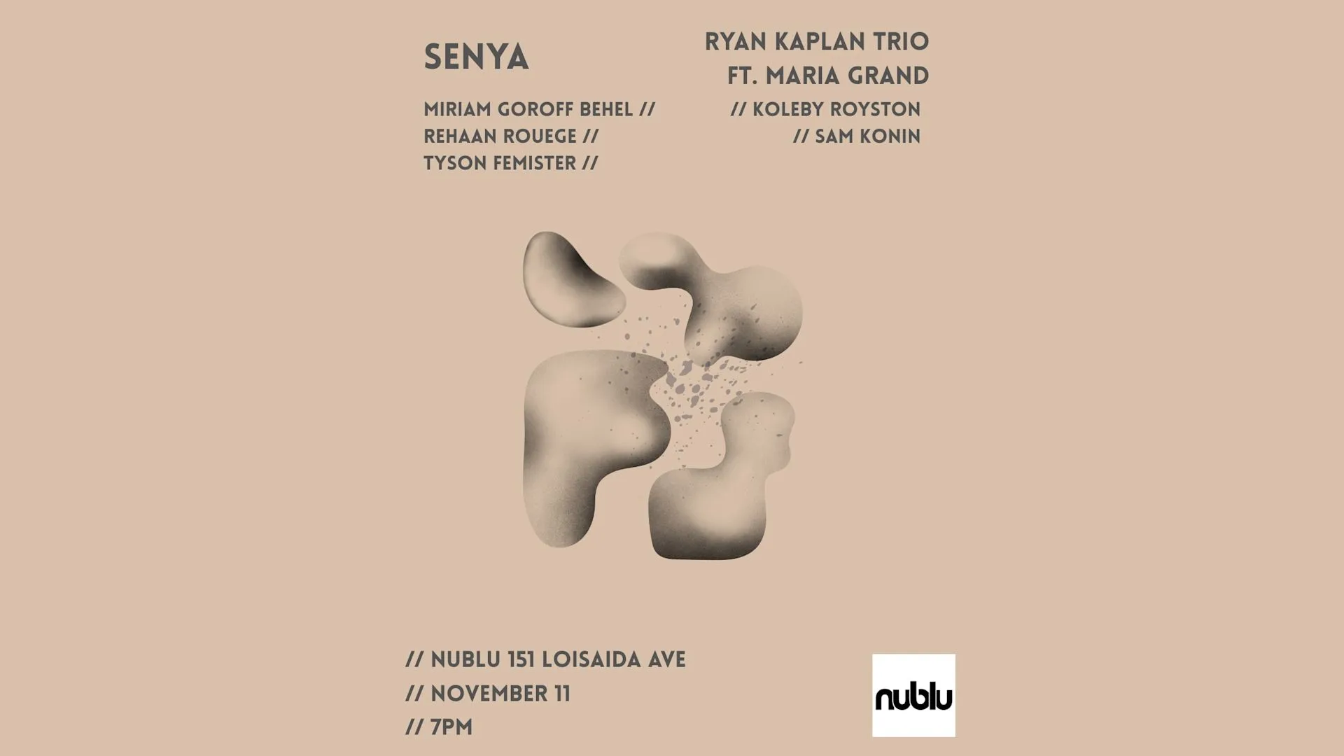 Senya & Ryan Kaplan Trio Ft. Maria Grand